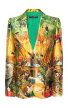 Moda Operandi Dolce & Gabbana Jungle-printed Satin Blazer Size: 38