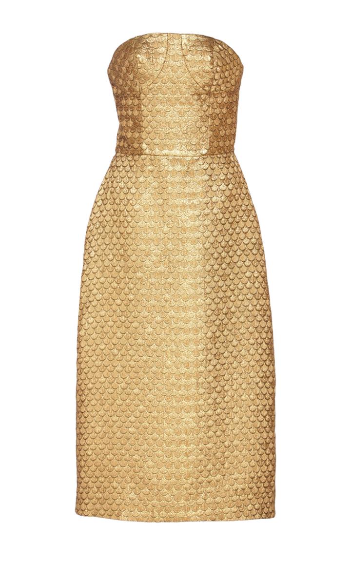 Johanna Ortiz Pesca Tnica Jacquard Midi Dress