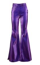 Sara Battaglia Lurex Wide Flared-leg Pants