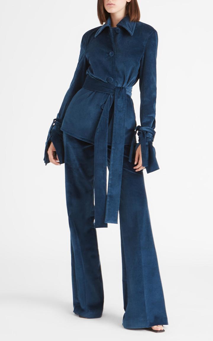 Moda Operandi Brock Collection Serena Belted Velvet Jacket