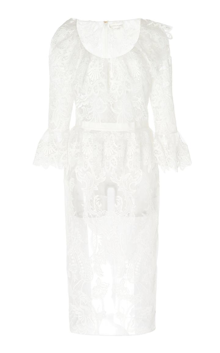 Zuhair Murad Ana Embroidered-lace Maxi Dress