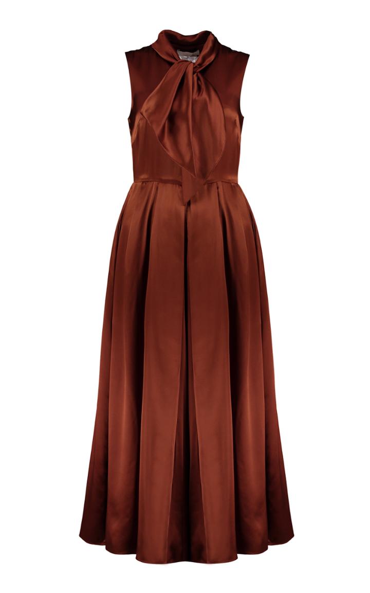 Merchant Archive Midi Neck Tie Jumpsuit