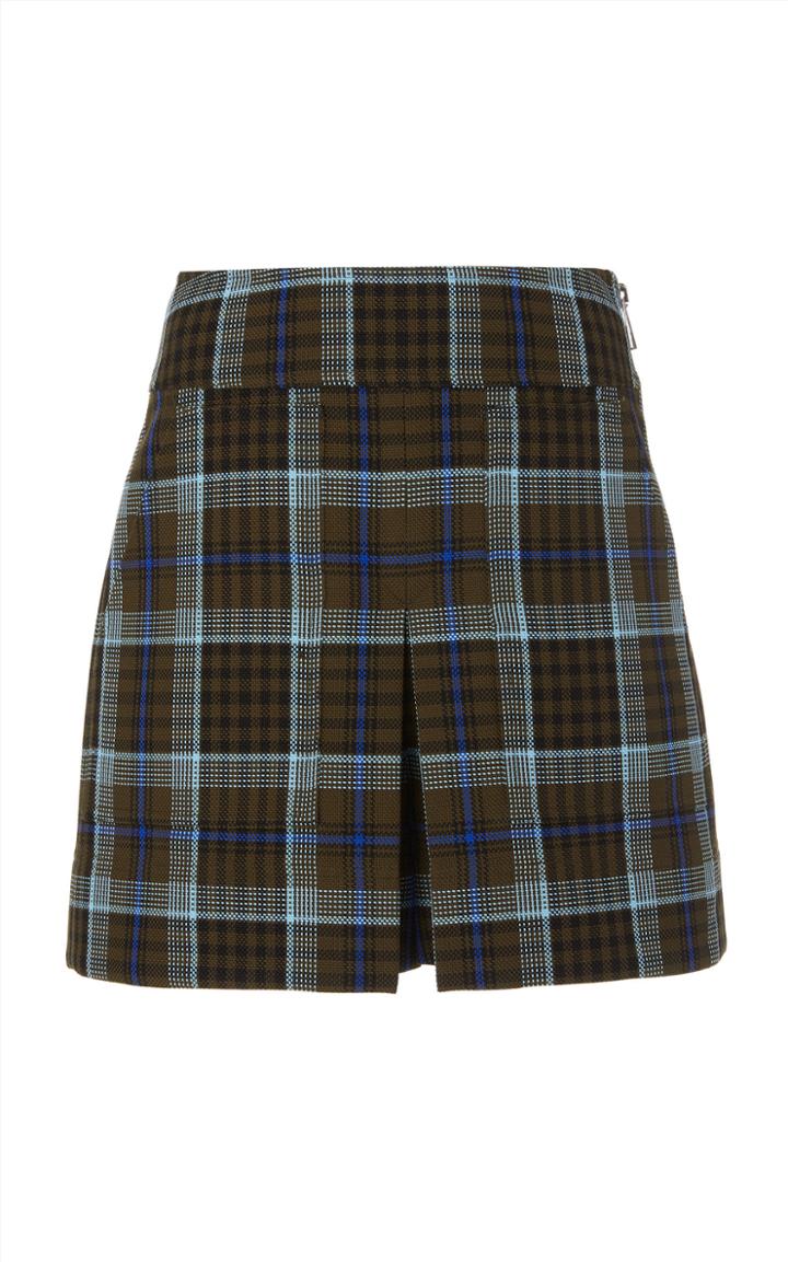 Tibi Spencer Plaid Cargo Skort