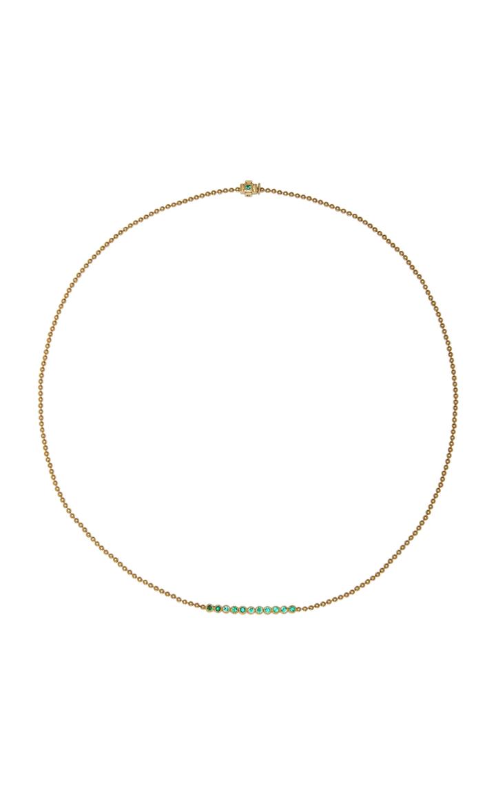 Ark Emerald And Sapphire Bead Necklace