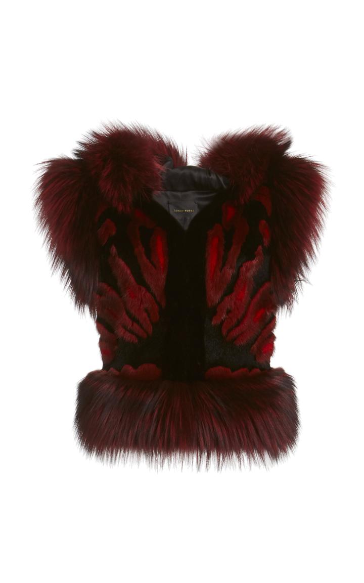 Moda Operandi Zuhair Murad Two-tone Faux Fur Vest