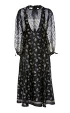 Anna Sui Dotted Leaves Charmeuse Dress
