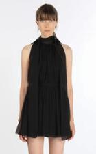 Moda Operandi N21 Open-back Silk Georgette Tie-neck Midi Dress