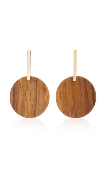 Sophie Monet The Prose Gold-plated Shedua Wood Earrings