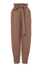 Moda Operandi Alberta Ferretti Silk And Linen Paperbag Waist Trouser Size: 38