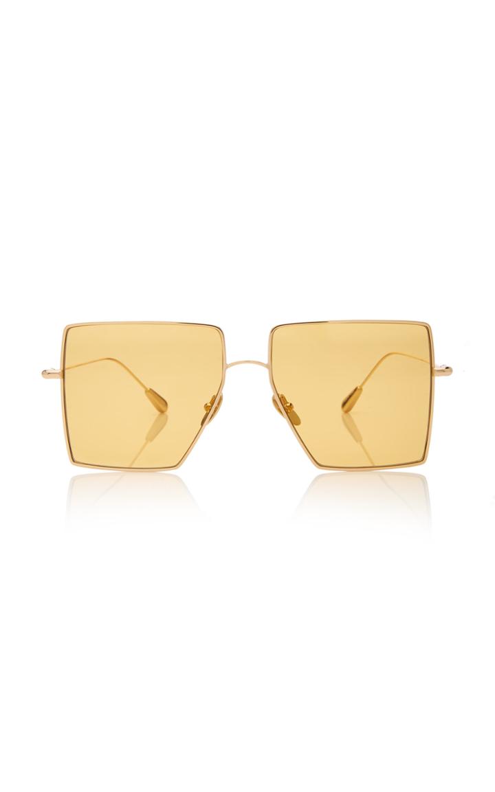 Kaleos Eyehunters Stamper D-frame Gold-tone Sunglasses