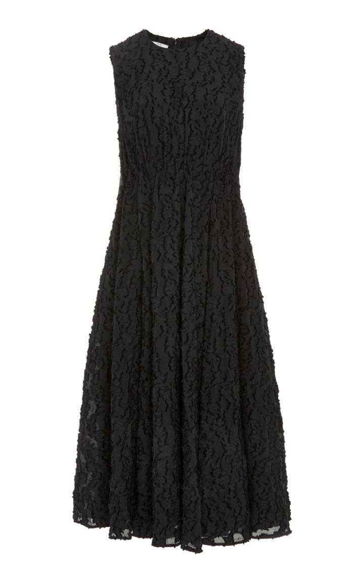 Co Textured Sleeveless Midi Dress