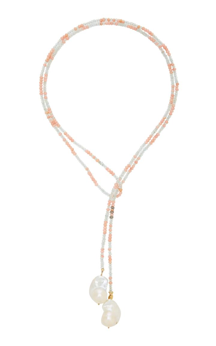 Joie Digiovanni Gold-filled Opal And Diamond Necklace
