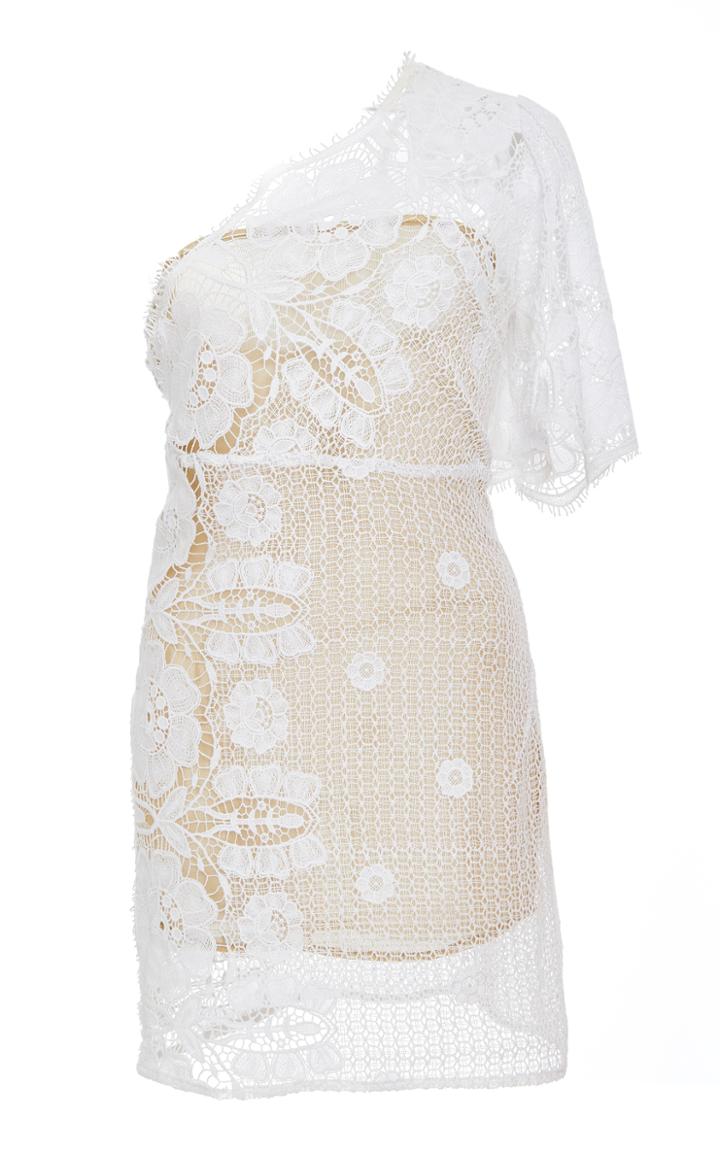 Miguelina Isabel One Shoulder Lace Dress