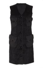 Anna Sui Cozy Cords V-neck Button-front Dress
