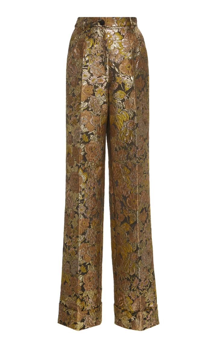 Dolce & Gabbana High-rise Floral Jacquard Pants