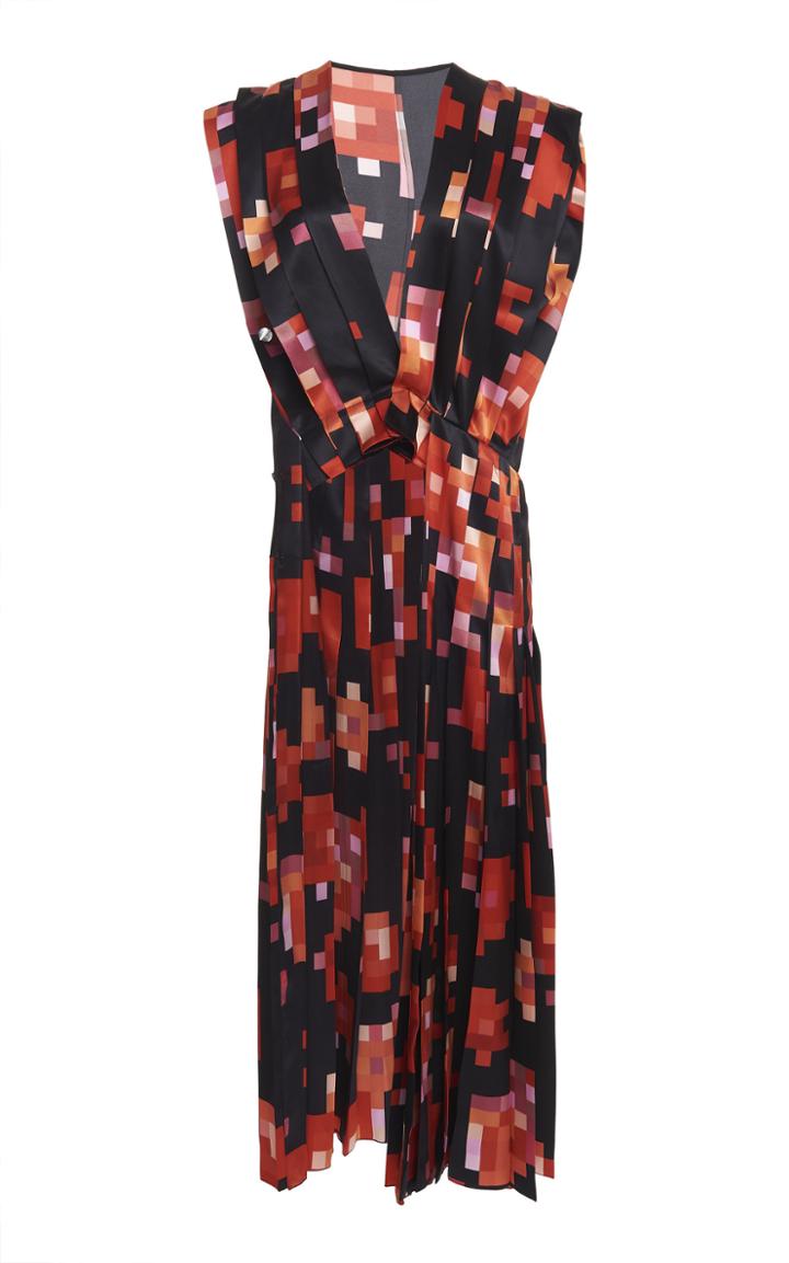 Marni Printed Satin Tunic Top