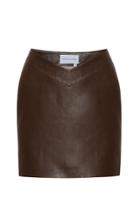 Moda Operandi Aleksandre Akhalkatsishvili V-waist Vinyl Mini Skirt Size: M