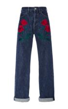 Adam Selman Rodeo Embroidered Jeans