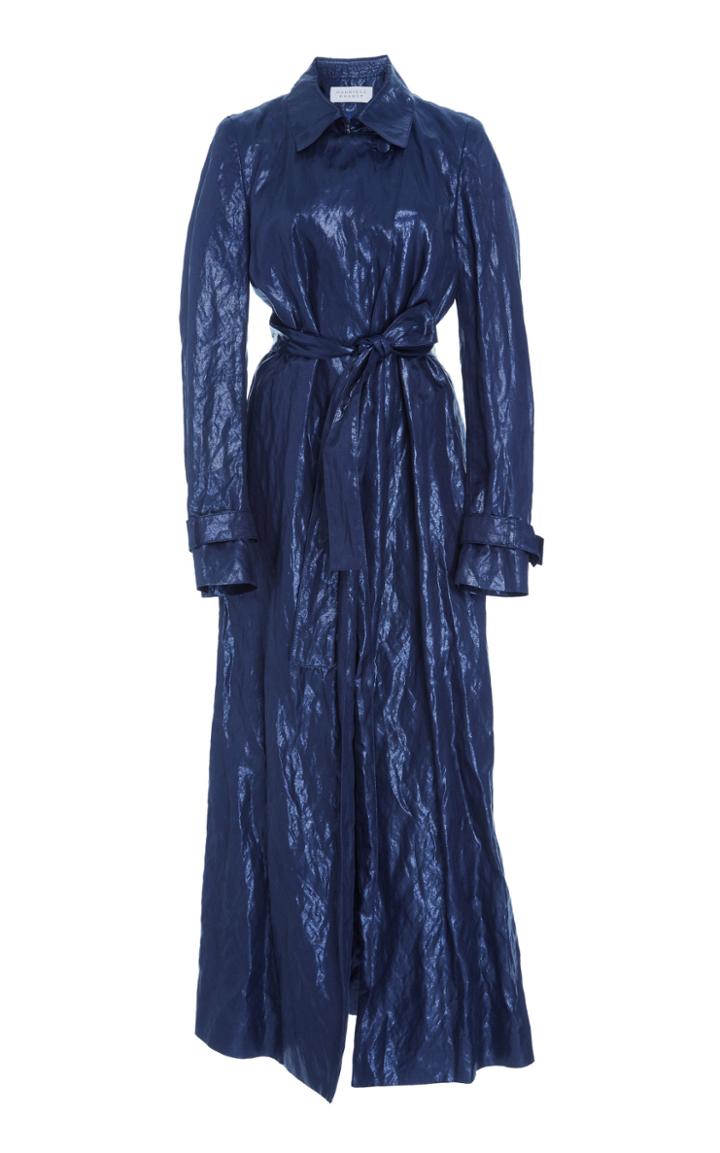 Gabriela Hearst Dunne Metallic Cotton-blend Trench Coat