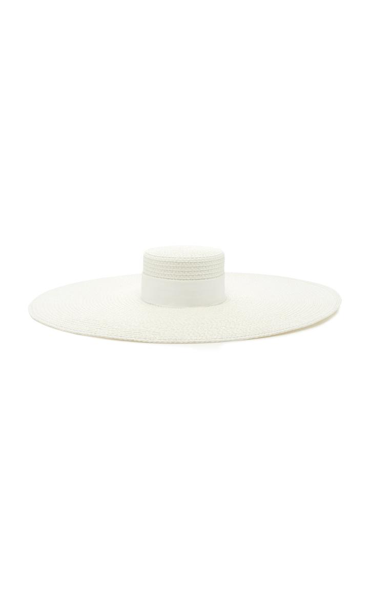 Eric Javits Giant Boater Oversized Straw Sunhat