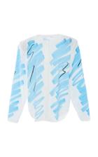 Moschino Collarless Cotton Stretch Poplin Blouse