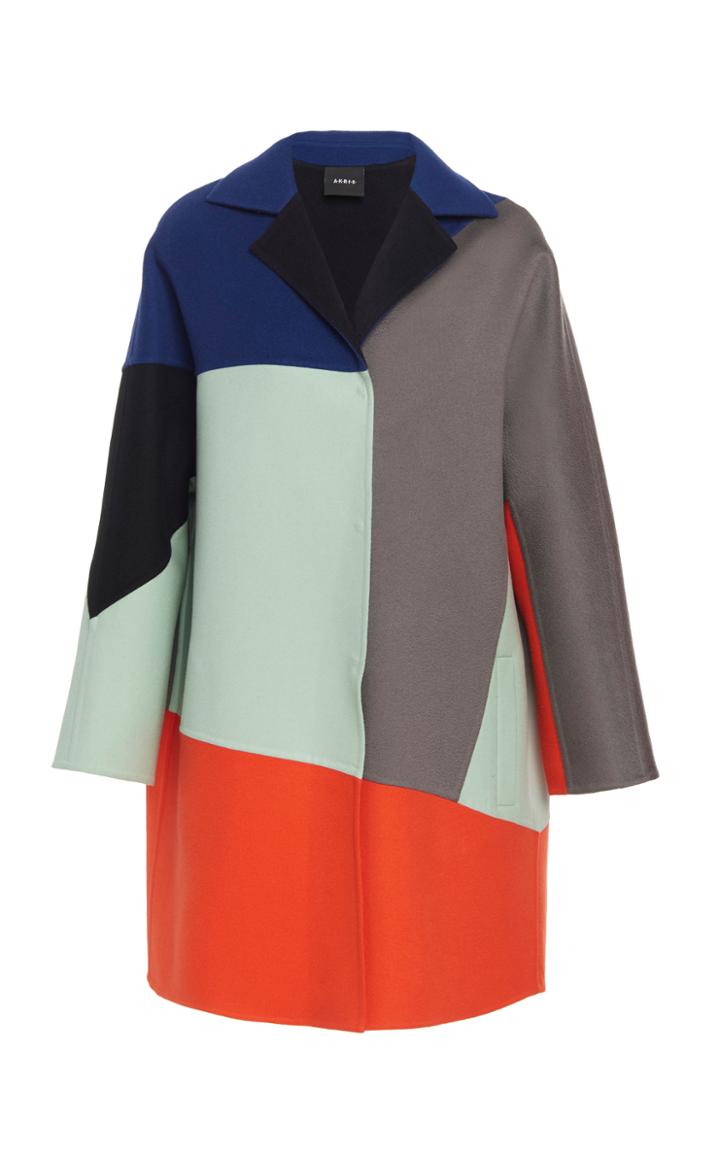 Akris Einstein Cashmere Patchwork Coat