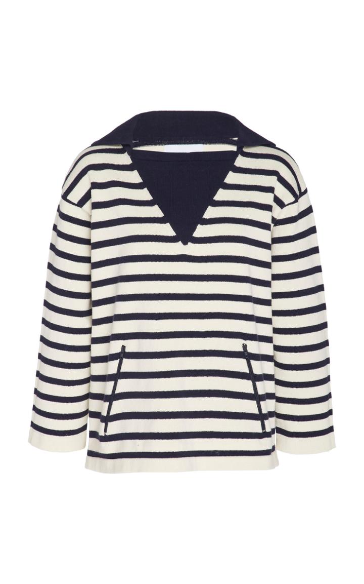 Current/elliott Elsie Striped Cotton Sweater