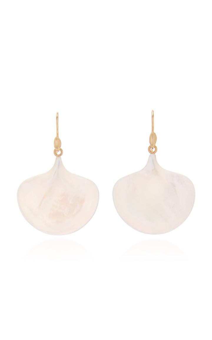 Annette Ferdinandsen Mother Of Pearl Ginkgo Leaf Earring