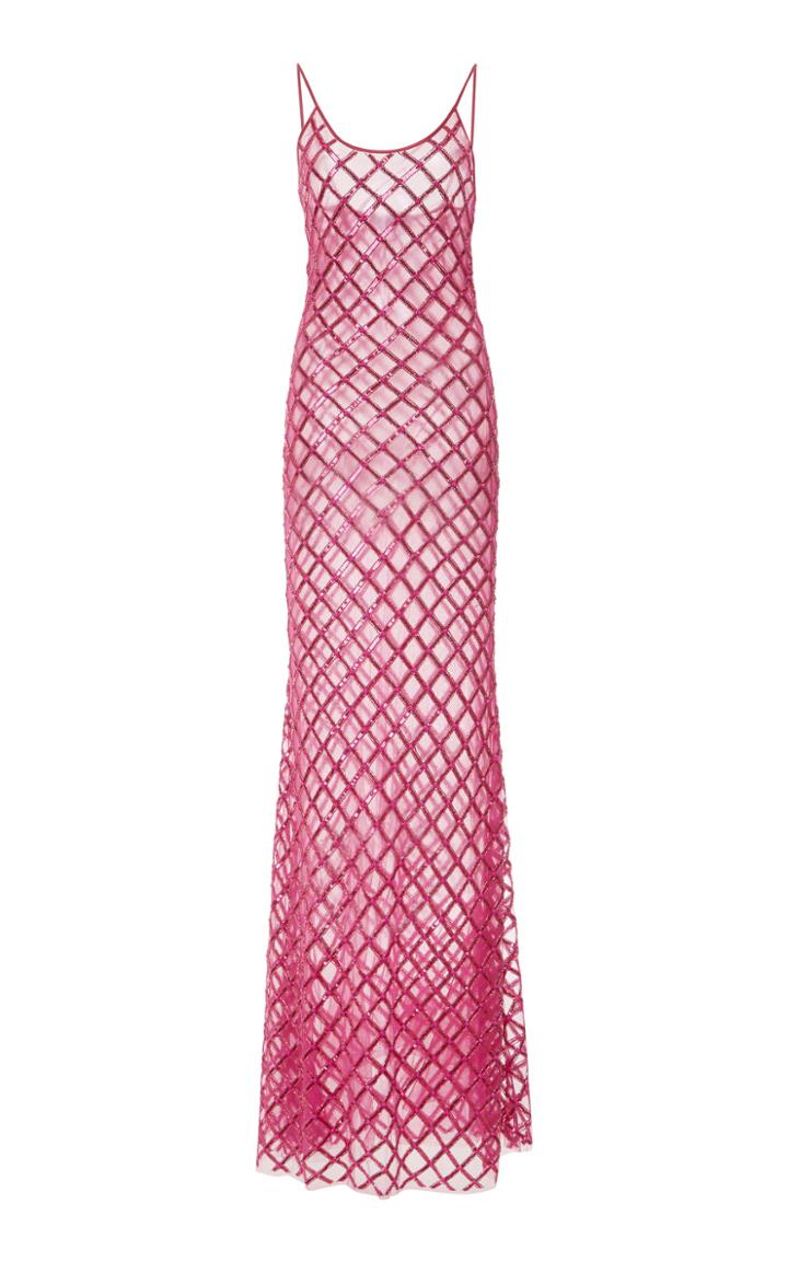Moda Operandi Attico Sheer Sequin Embellished Gown