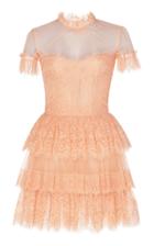 Moda Operandi Zuhair Murad Tiered Chantilly Mini Dress Size: 32
