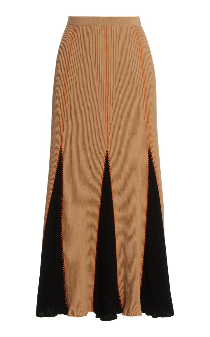 Moda Operandi Gabriela Hearst Stroll Two-tone Merino Wool Skirt