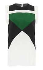 Givenchy Color-block Silk Crepe De Chine Top