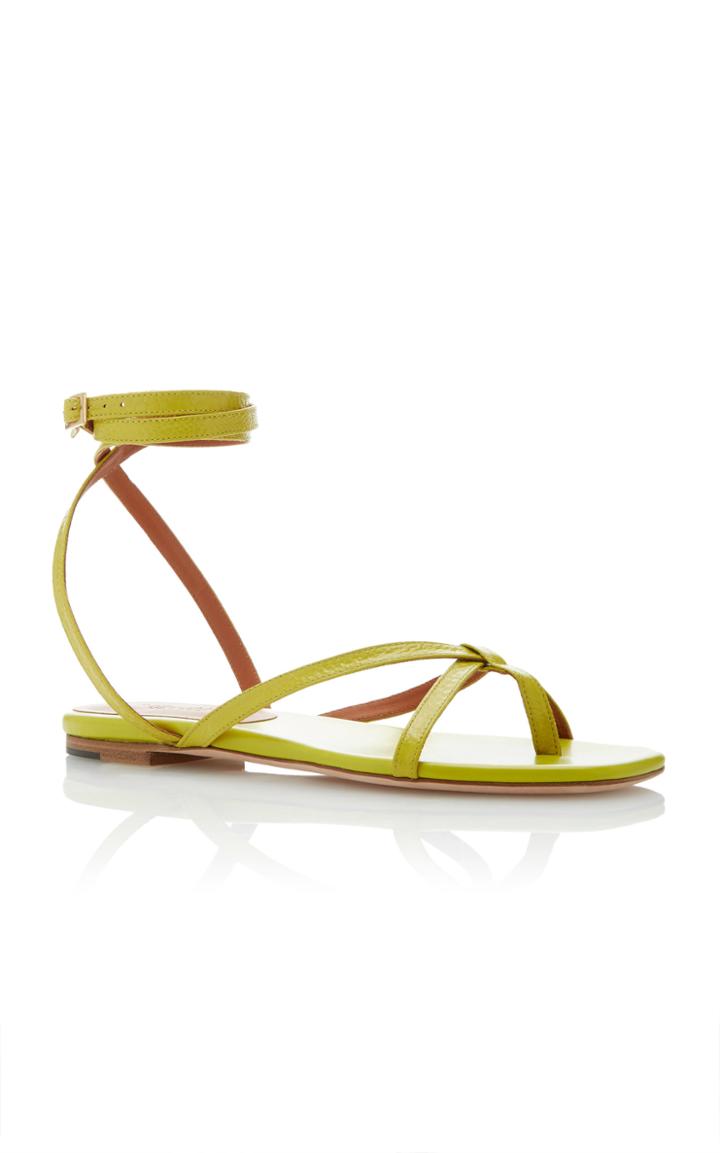 Rosetta Getty Strappy Ostrich Sandal