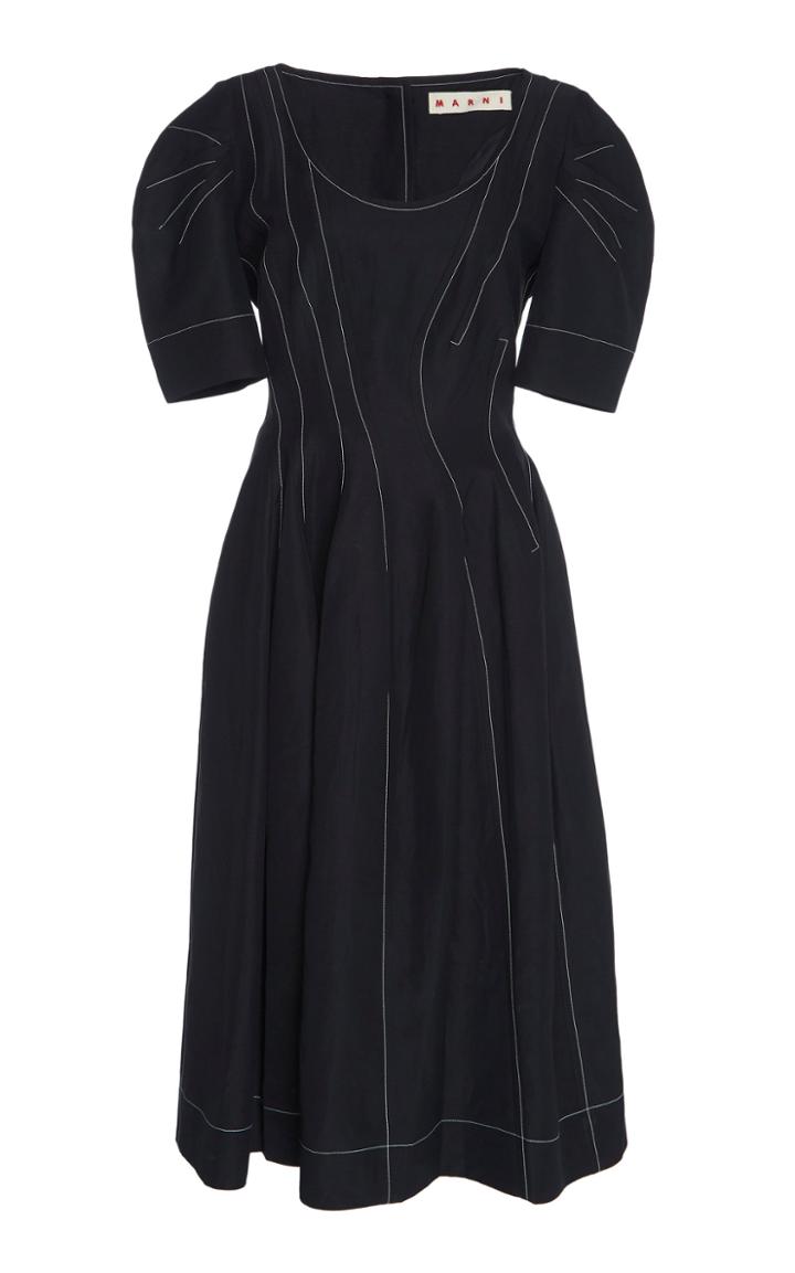 Marni Structured Contrast Stitch Dress