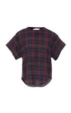 Christine Alcalay Boxy Plaid Tee