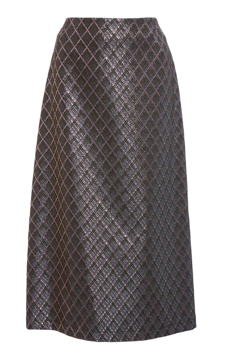Laura Urbinati Plaid Jacquard Skirt