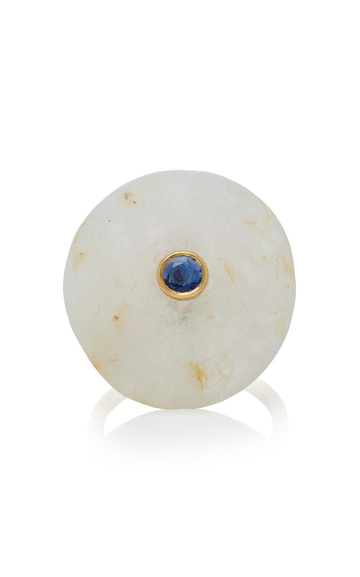 Cvc Stones Exclusive: 18k Gold, Beach Stone And Sapphire Ocean Ring