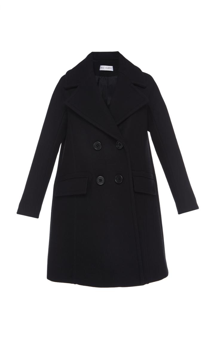 Dice Kayek Double Breasted Black Coat