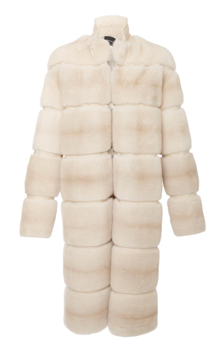 Akris Reversible Long Hair Mink Coat