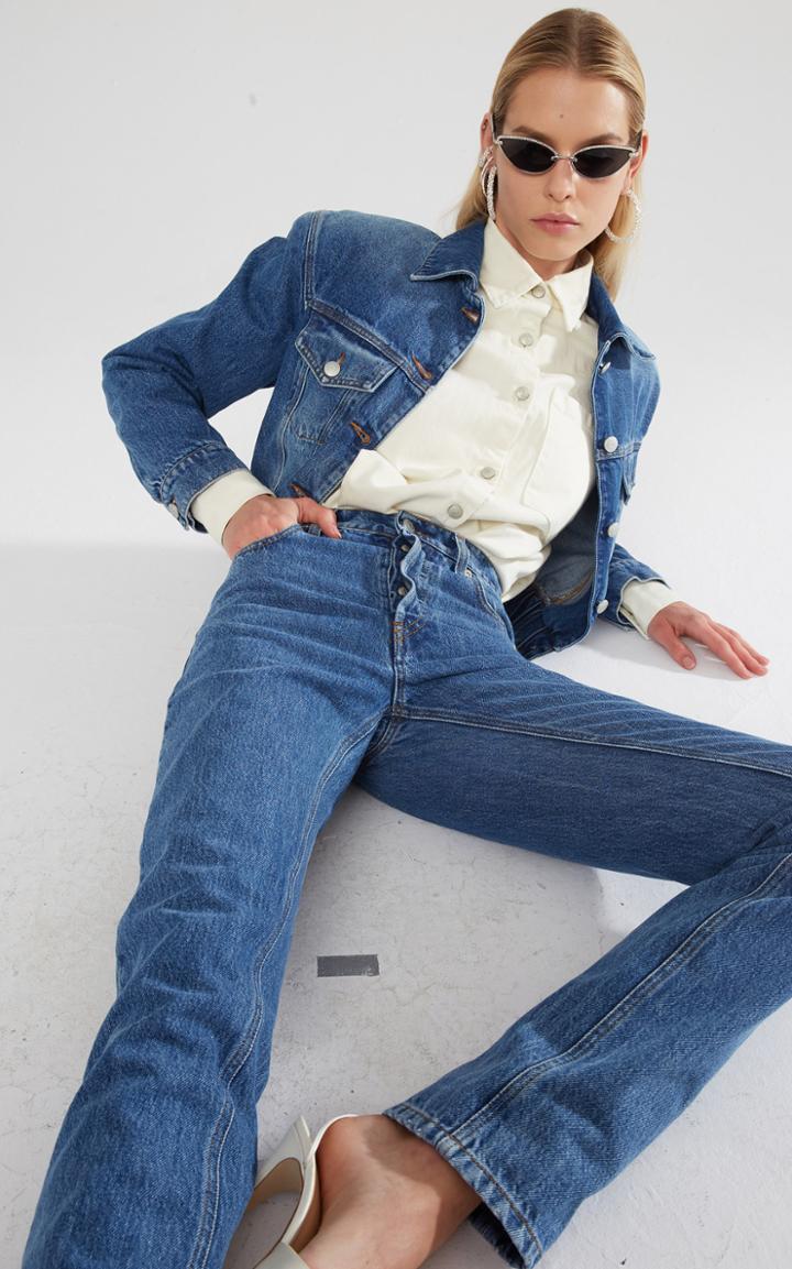 Moda Operandi Magda Butrym Cropped Denim Jacket