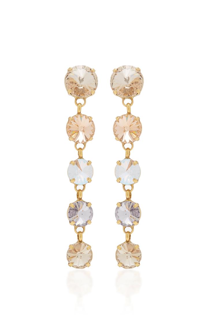 Roxanne Assoulin Gold-plated Brass And Crystal Earrings