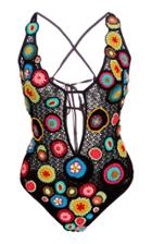 Missoni Mare Crossover Cutout Patch Embroidered One Piece