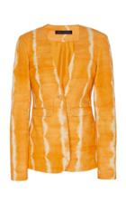 Moda Operandi Sally Lapointe Tie-dye Printed Leather Blazer Size: 2