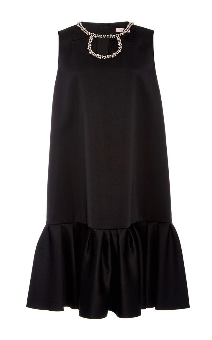 Dice Kayek Oversized Sleeveless Trumpet Dress With Pearl Detailing