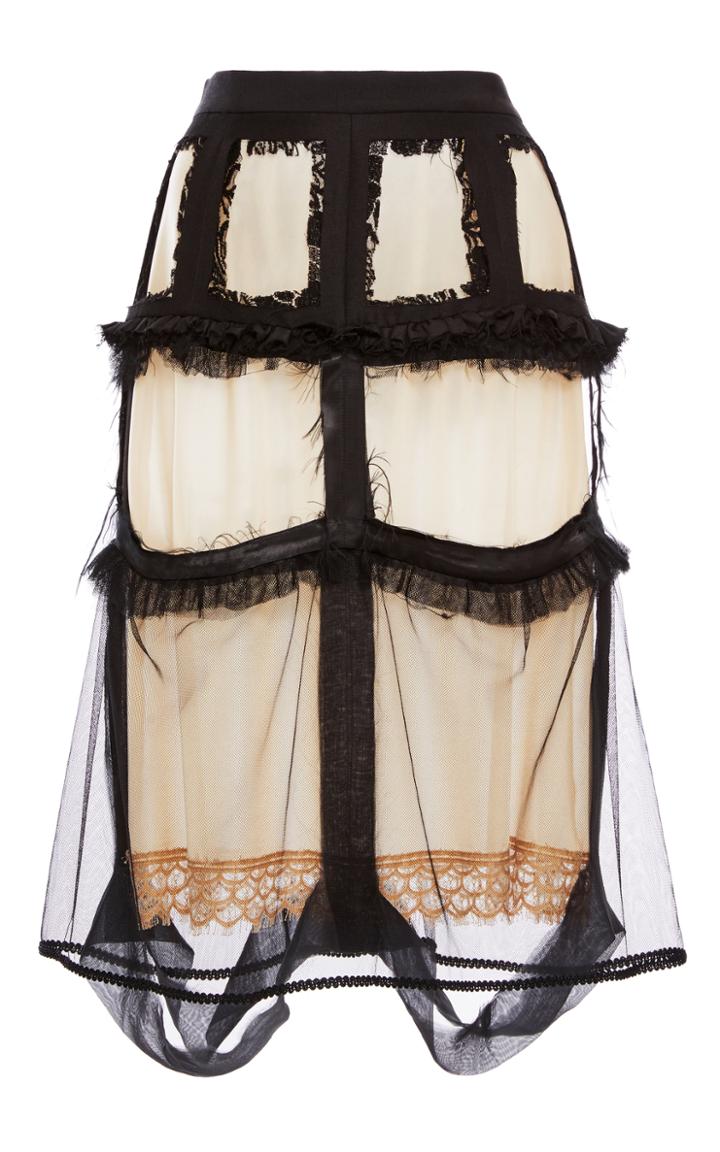 Maison Margiela Decortique Silk Wool Skirt