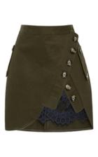 Self Portrait Lace-paneled Mini Skirt