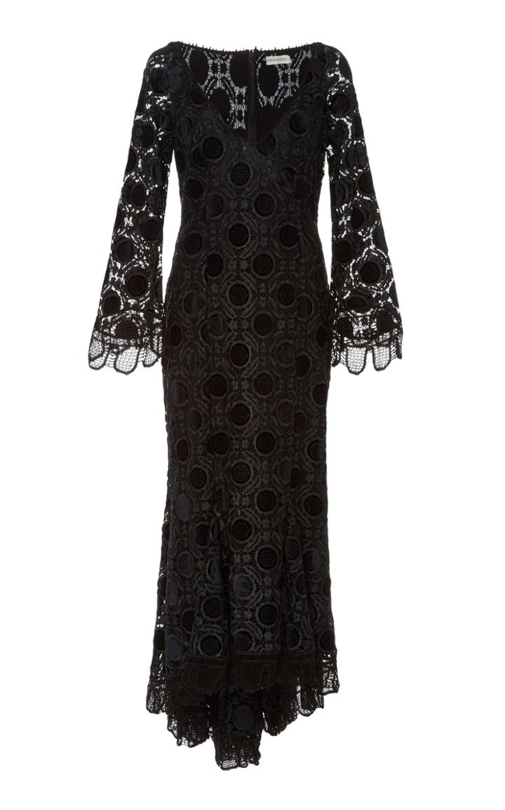 Martha Medeiros Agatha Guipure Lace Midi Dress