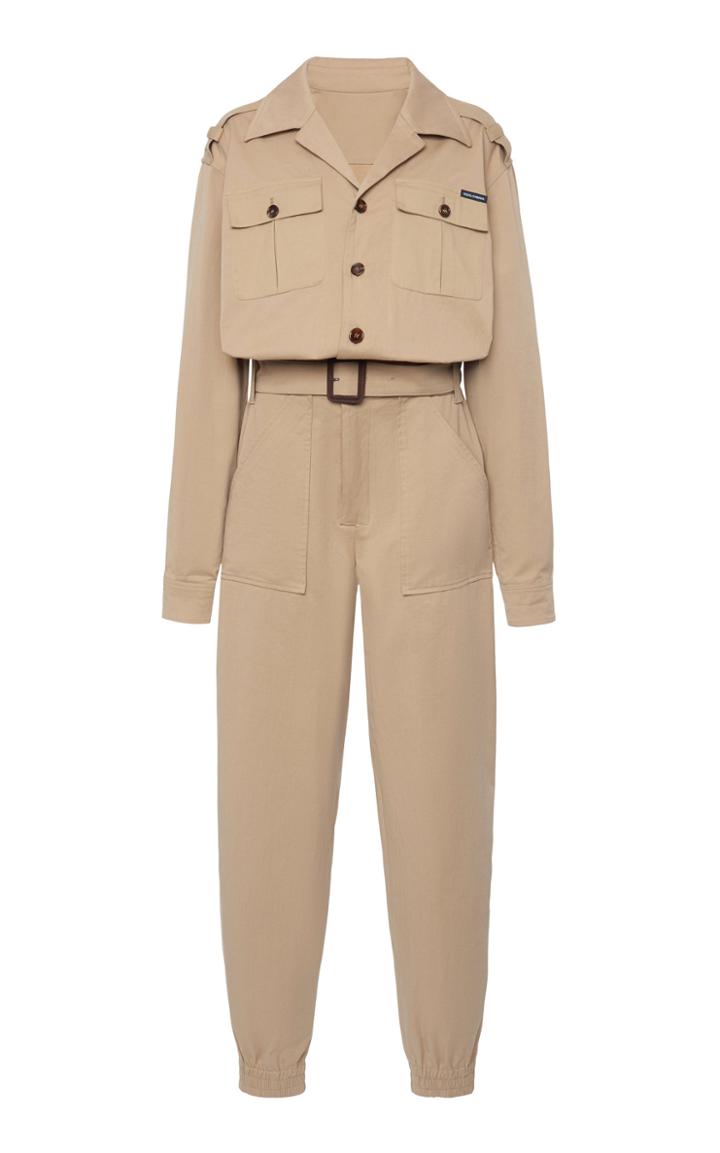 Moda Operandi Dolce & Gabbana Belted Stretch-gabardine Cargo Jumpsuit Size: 36