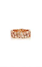 Moda Operandi Suzanne Kalan 18k Rose Gold Baguette Mosaic Eternity Band Size: 4
