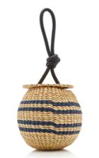Poolside The Johnny Striped Straw Bag